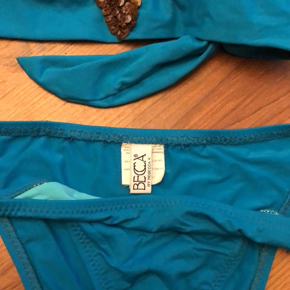 Becca by Rebecca Virtue Turquoise bikini M - Picture 6 of 9
